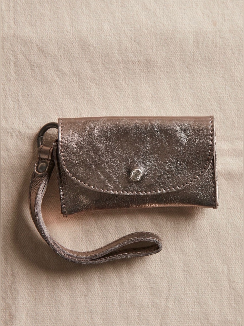 Free People Metallic Leather Bag Lanyard